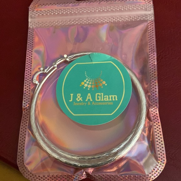 Sterling Silver Hoops brought from J&A Glam jewelry & accessories never worn - Picture 7 of 8